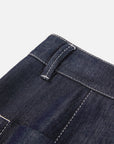EP YAYING Relaxed High-Waisted Denim Straight-Leg Pants