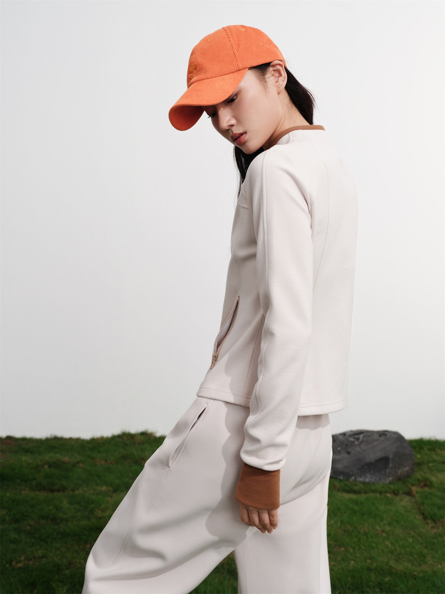 EP YAYING Contrast Double-Faced Wool Coat EGKIA1309AM