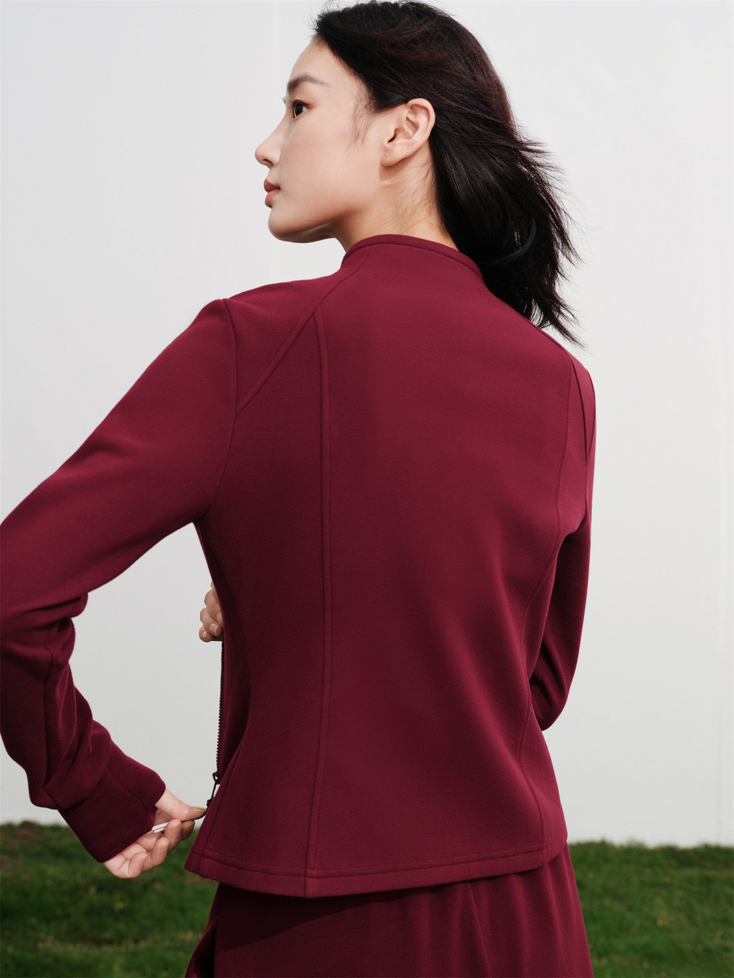 EP YAYING Contrast Double-Faced Wool Coat EGKIA1309AL