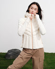EP YAYING Knit-Splice Down Coat EGKIWY101BW