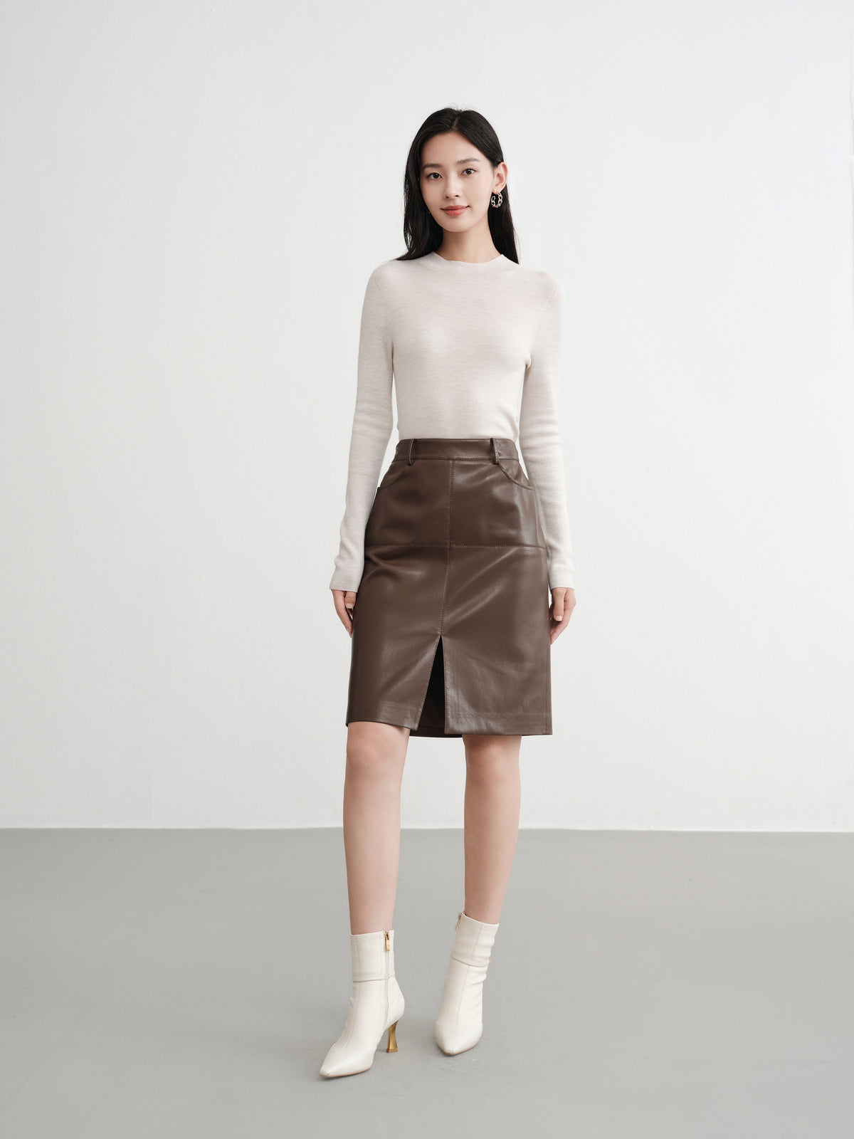 EP YAYING Wool Knit Top Sweater