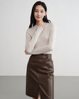 EP YAYING Wool Knit Top Sweater