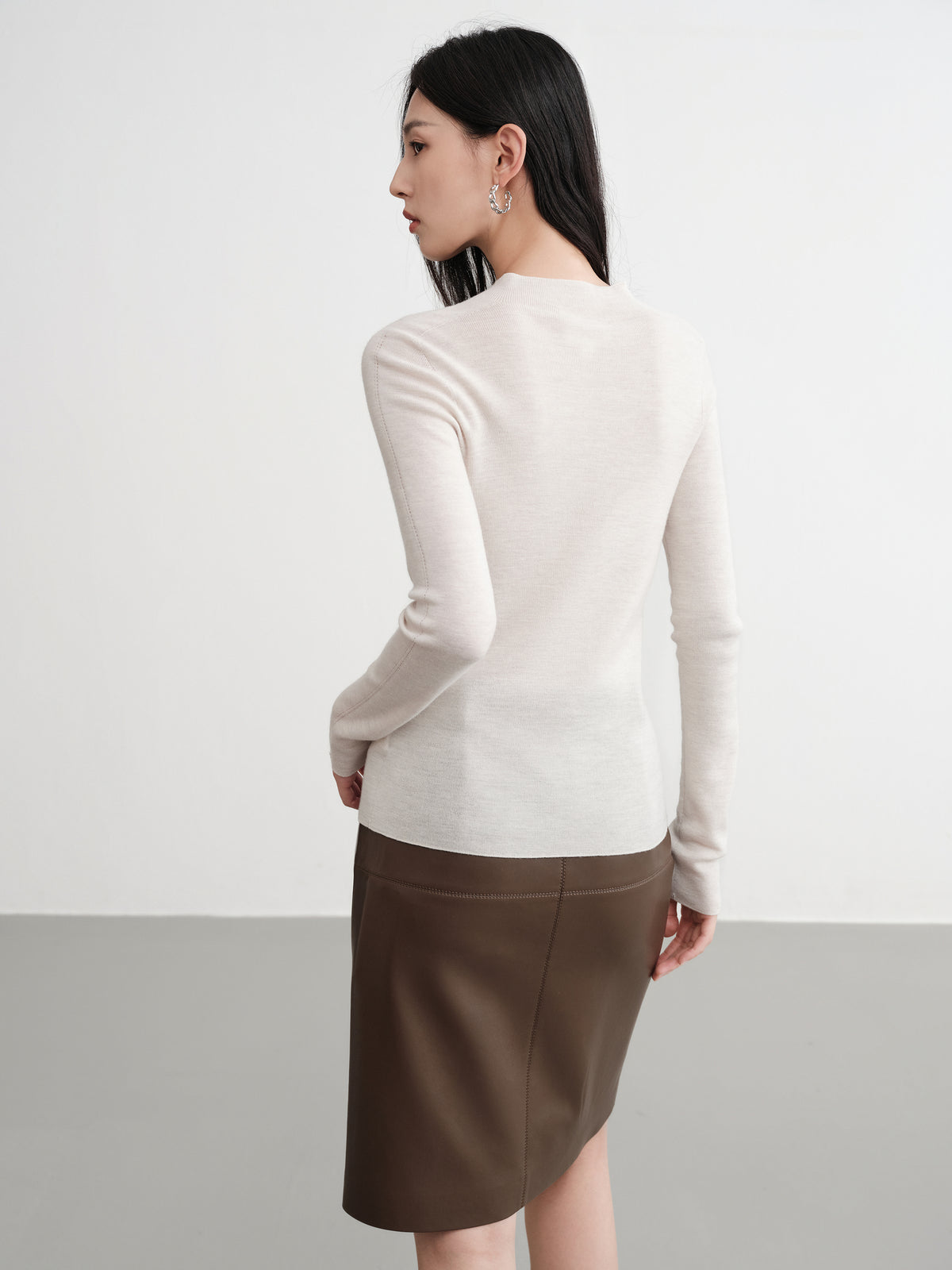 EP YAYING Wool Knit Top Sweater