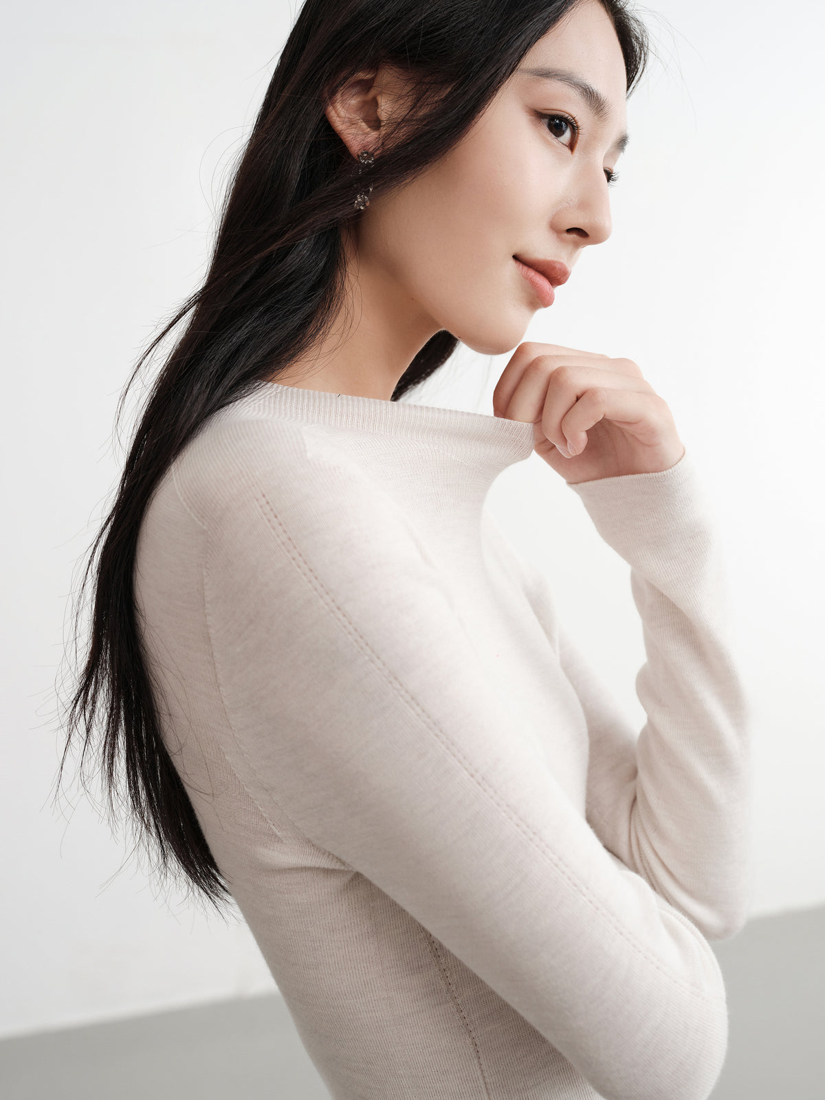 EP YAYING Wool Knit Top Sweater
