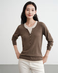 EP YAYING Heart-Shaped Neck Pullover EGKIR9916AT