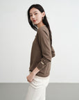 EP YAYING Heart-Shaped Neck Pullover EGKIR9916AT