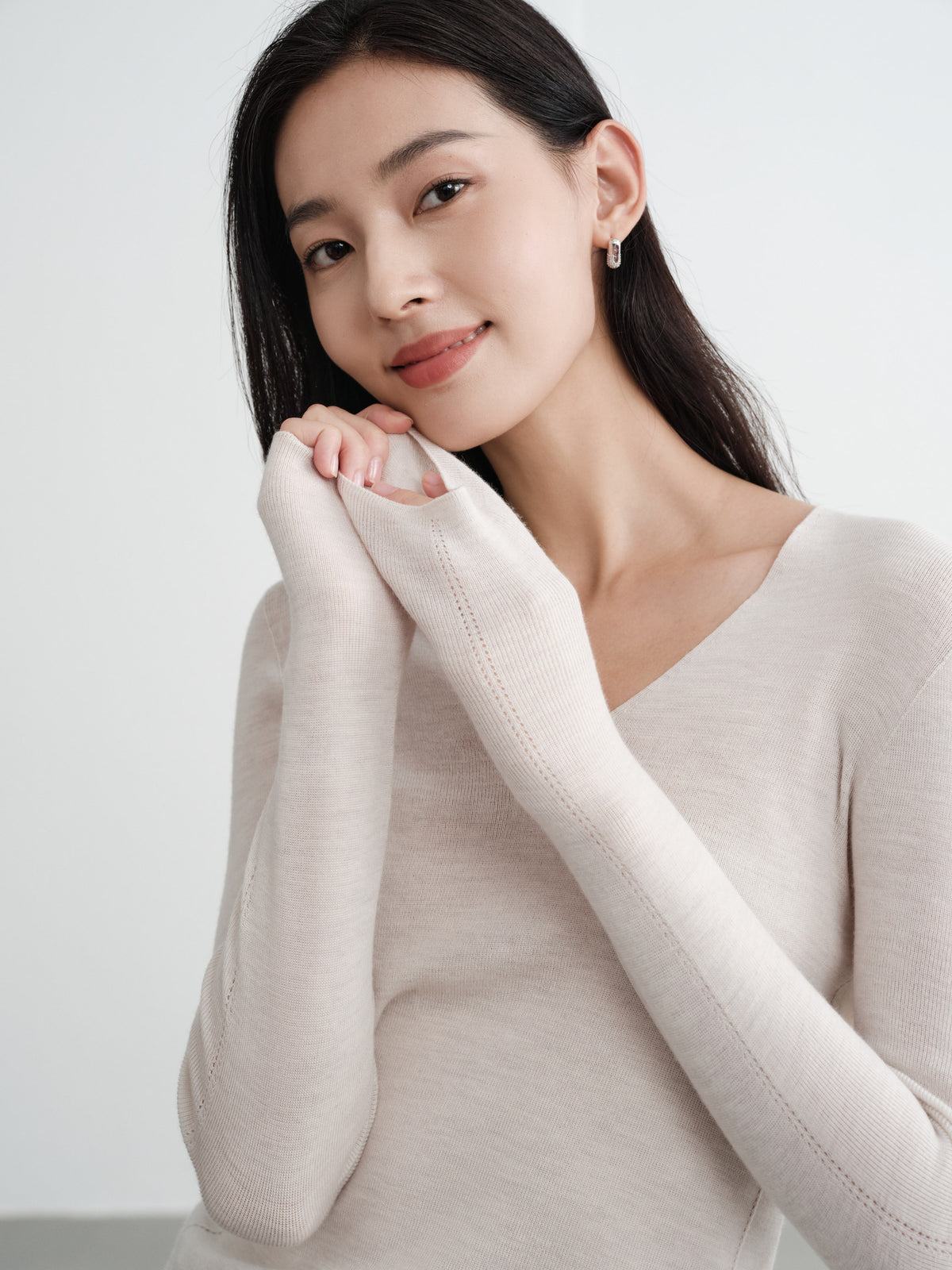EP YAYING Machine Washable Wool Seamless Base Layer Top