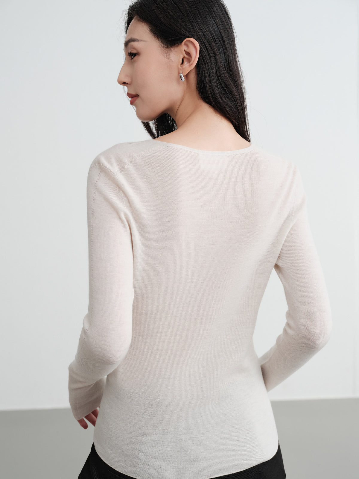 EP YAYING Machine Washable Wool Seamless Base Layer Top