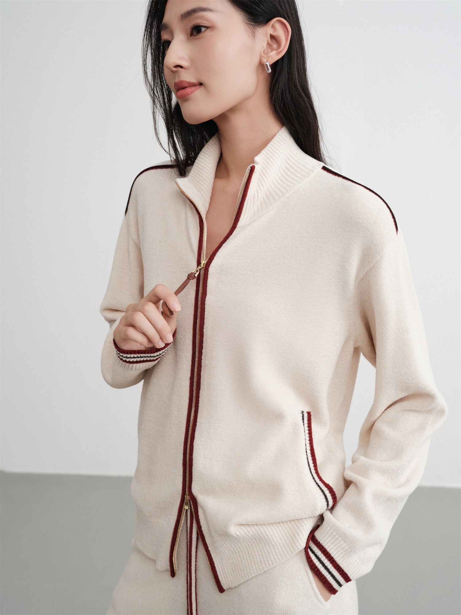 EP YAYING Mulberry Silk Knit Jacket EGKIS9123AW