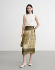 EP YAYING Mulberry Silk-Cotton Blend Skirt EGKAS3518AG