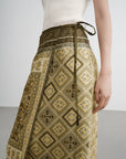 EP YAYING Mulberry Silk-Cotton Blend Skirt EGKAS3518AG