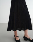 EP YAYING Blue Label Mulberry Silk Velvet Fishtail Skirt