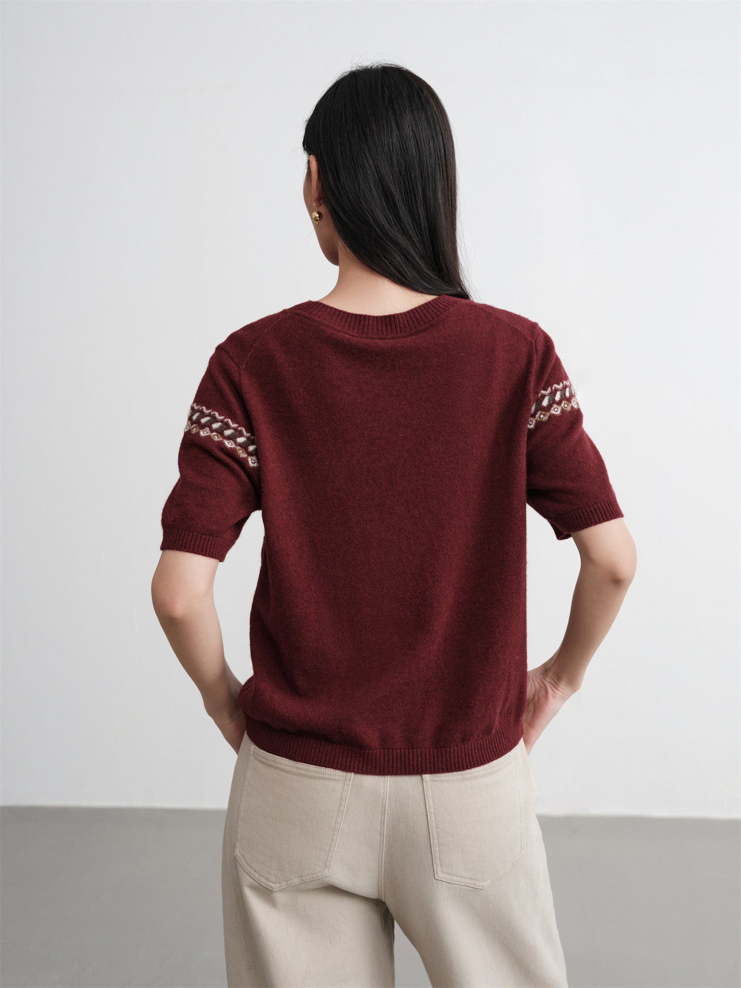 EP YAYING Yak Wool Blend T-Shirt EGKIR9527AL