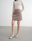 EP YAYING Tweed High-Waist Tweed-Style Skirt