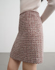 EP YAYING Tweed High-Waist Tweed-Style Skirt