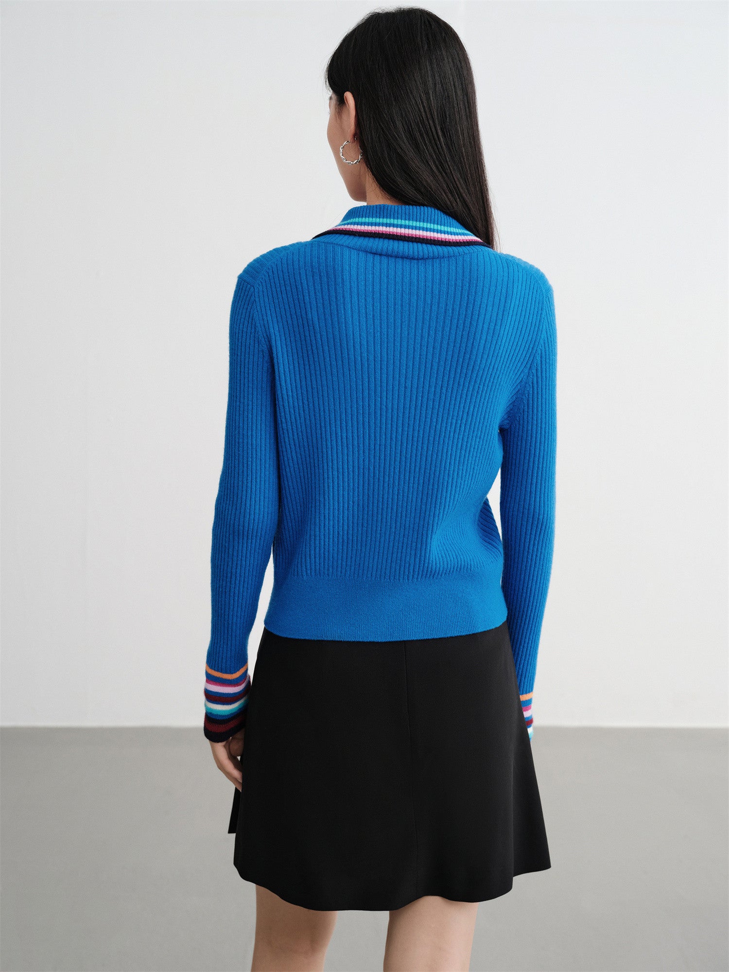 EP YAYING Wool Knit Zip-Up Sweater EGKIG9153AB