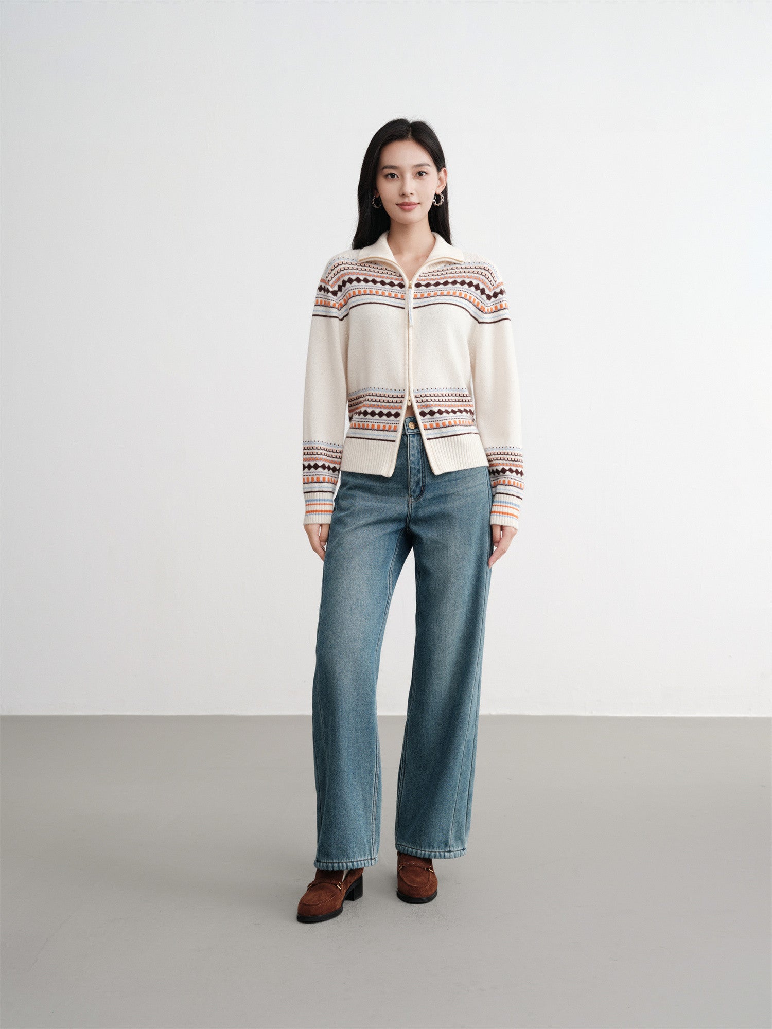 EP YAYING Wool-Cashmere Knit Cardigan EGKAG9152AW