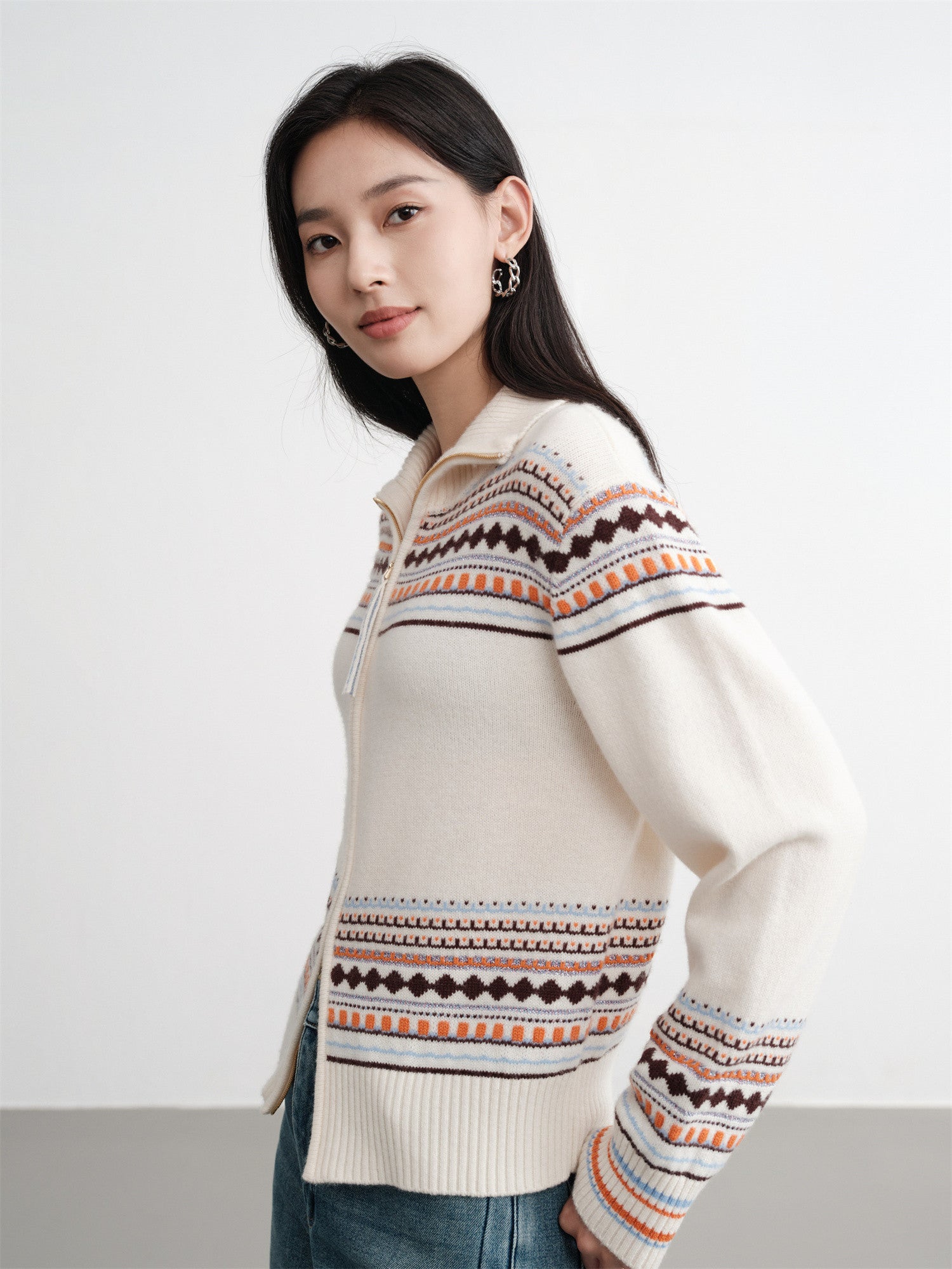 EP YAYING Wool-Cashmere Knit Cardigan EGKAG9152AW