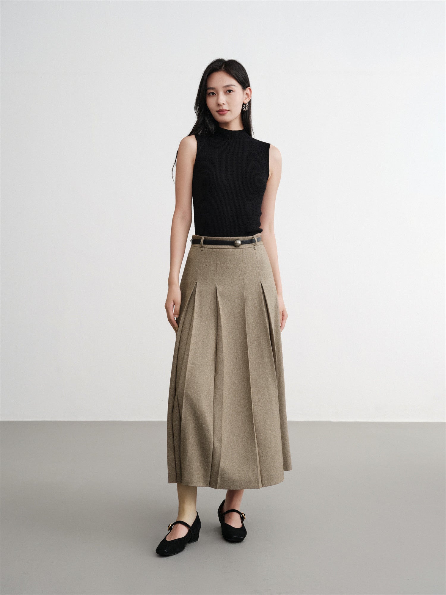EP YAYING High-Waist Pleated Skirt EGKAA3415AG