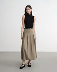 EP YAYING High-Waist Pleated Skirt EGKAA3415AG