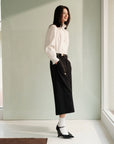 EP YAYING TENCEL Wool-Blend Air-Layer Trousers