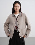 EP YAYING Reversible Double-Faced Wool Jacket