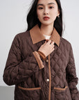 EP YAYING Contrast-Collar Down Jacket EGKIAY102AK