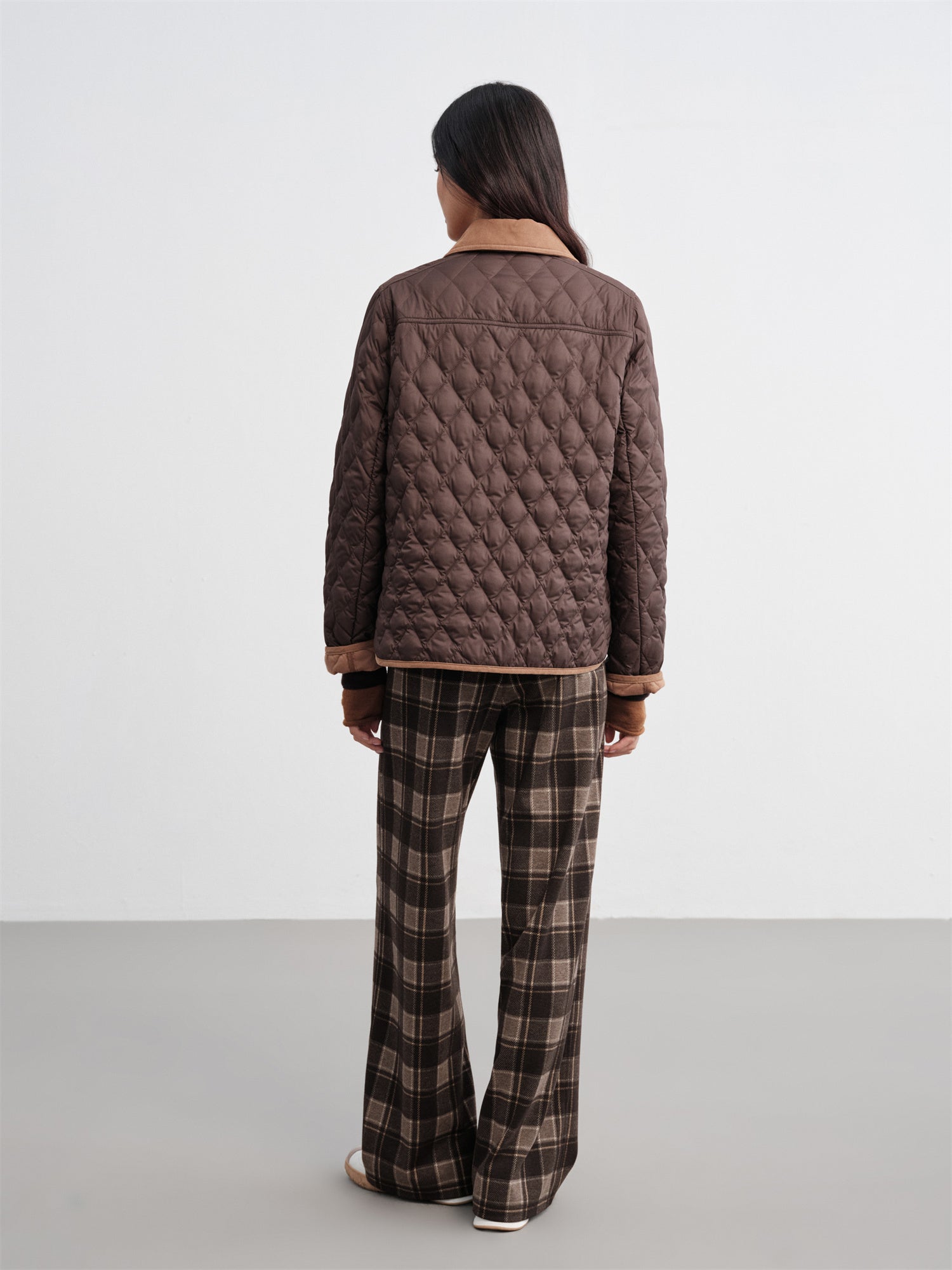 EP YAYING Contrast-Collar Down Jacket EGKIAY102AK