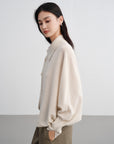 EP YAYING Asymmetric Soft Knit Top Sweater