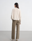 EP YAYING Asymmetric Soft Knit Top Sweater