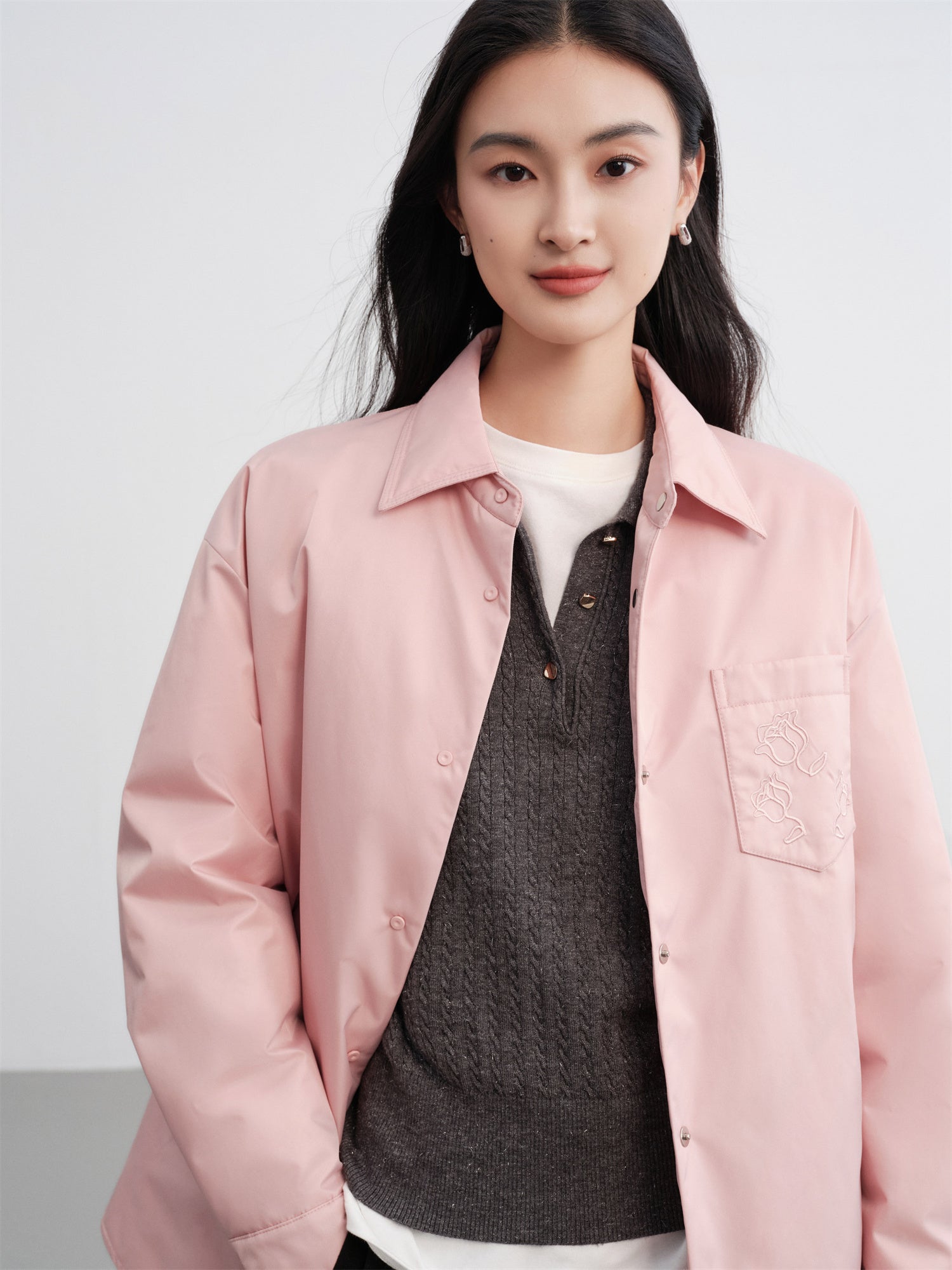 EP YAYING White Duck Down Pink Jacket EGKIAY919AF