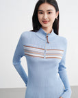 EP YAYING Jacquard Wool Sweater