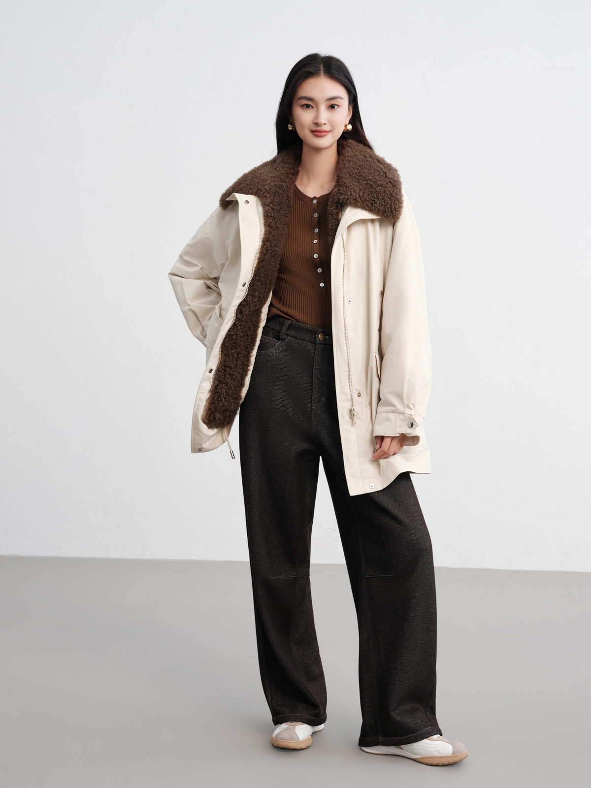 EP YAYING Wool Light Warm Parka