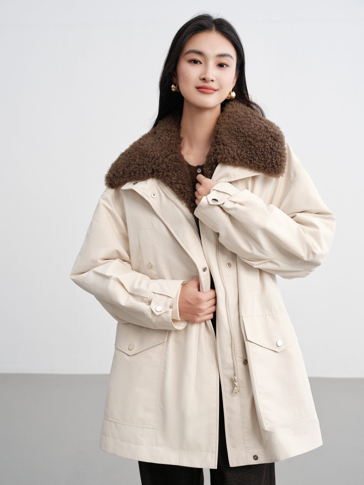 EP YAYING Wool Light Warm Parka