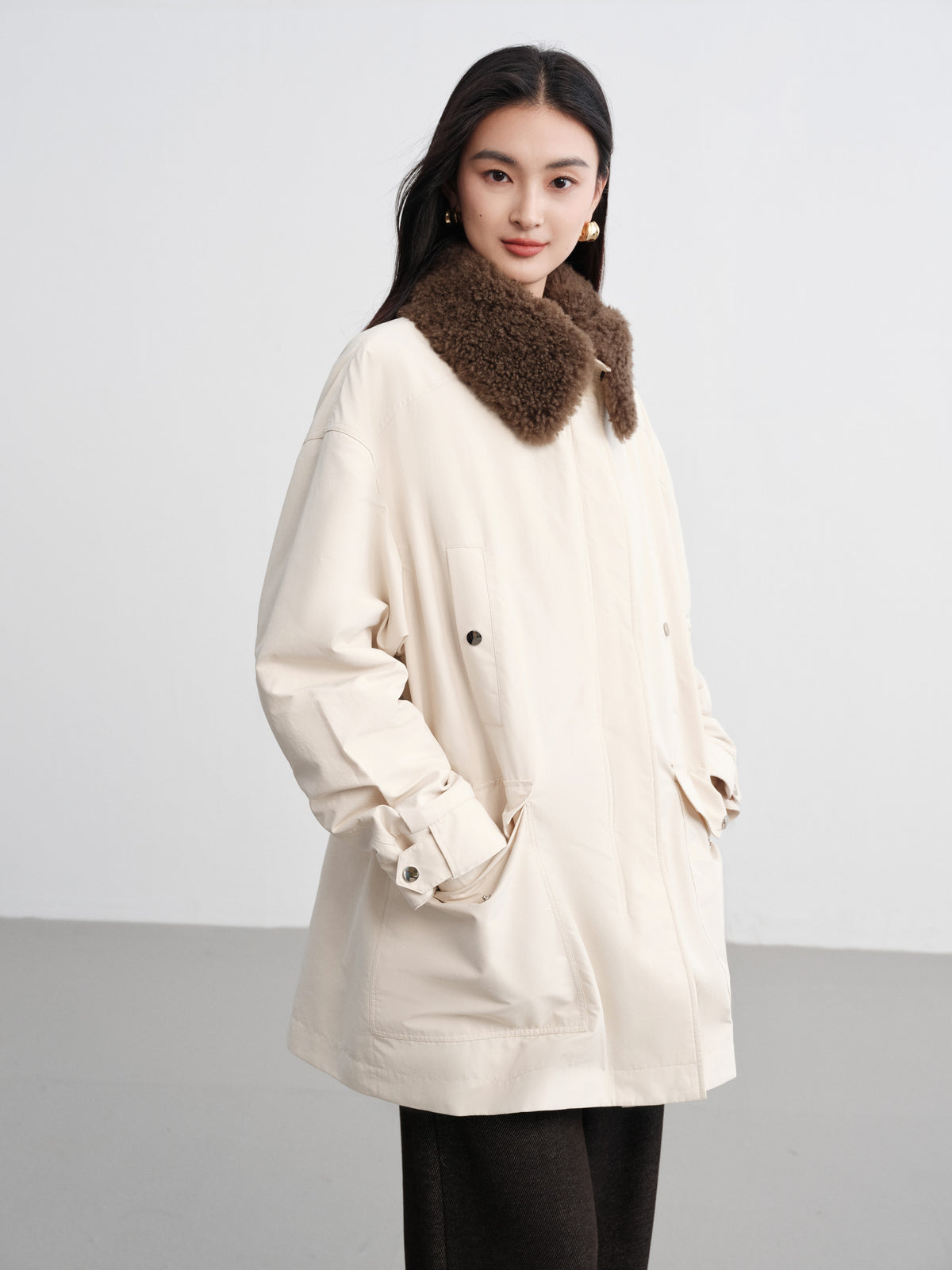 EP YAYING Wool Light Warm Parka