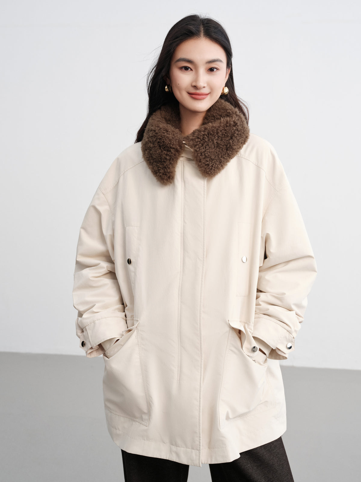 EP YAYING Wool Light Warm Parka