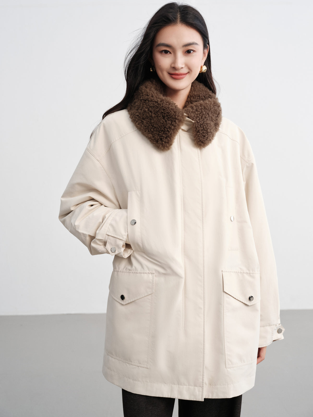 EP YAYING Wool Light Warm Parka