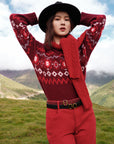 EP YAYING Yak Wool Knit Sweater