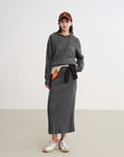 EP YAYING Metallic Thread Cashmere Hooded