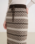 EP YAYING Jacquard Straight-Leg Skirt
