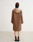 EP YAYING Wool Mid-Length Coat Jacket