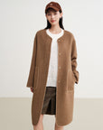 EP YAYING Wool Mid-Length Coat Jacket
