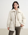 EP YAYING Mid-Length Goose Down Coat