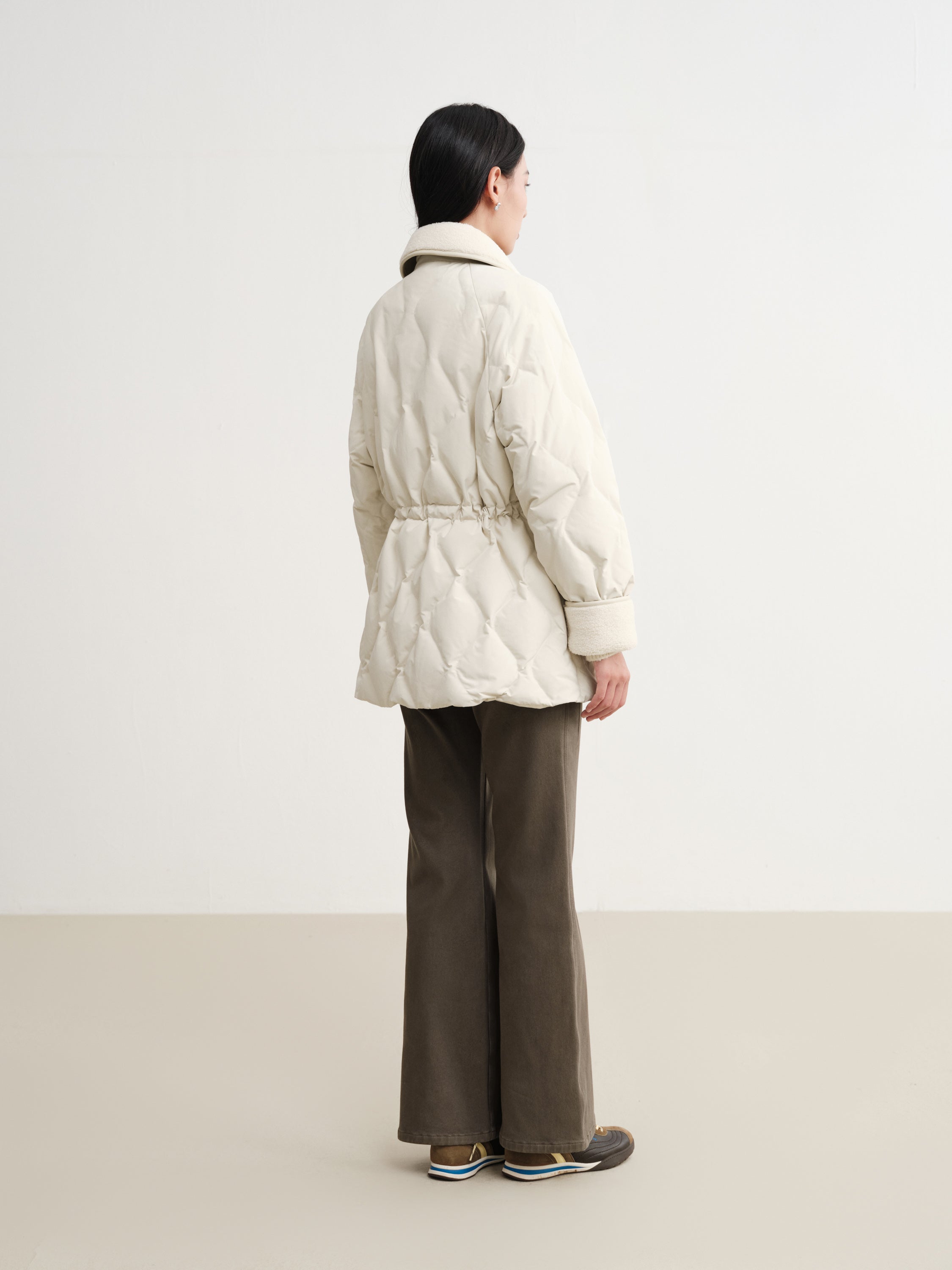 EP YAYING Mid-Length Goose Down Coat