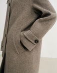 EP YAYING 100% wool stand-collar coat