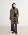 EP YAYING 100% wool stand-collar coat