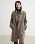 EP YAYING 100% wool stand-collar coat