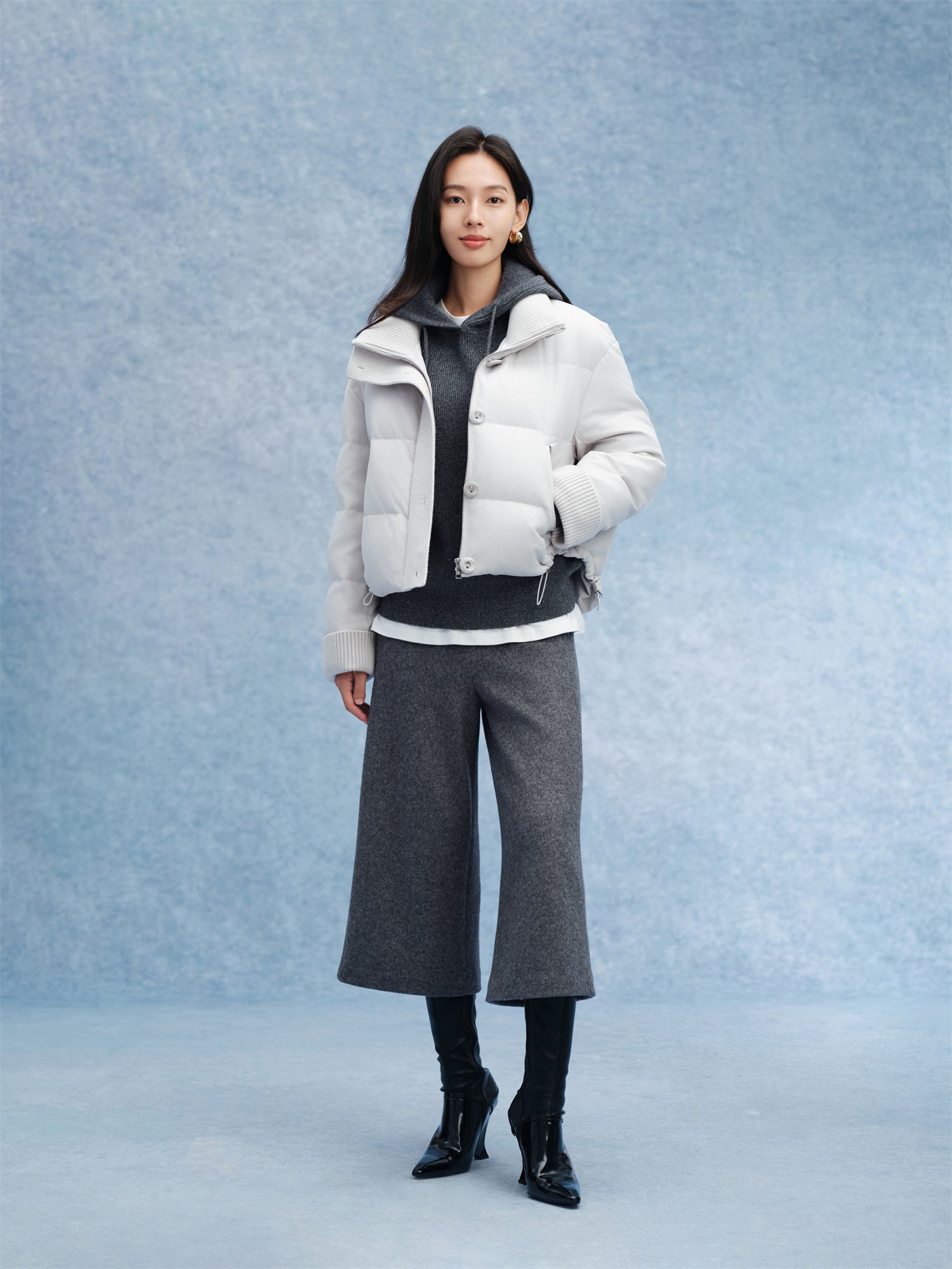 EP YAYING Knit-Splice Down Coat EGKIAY138AC