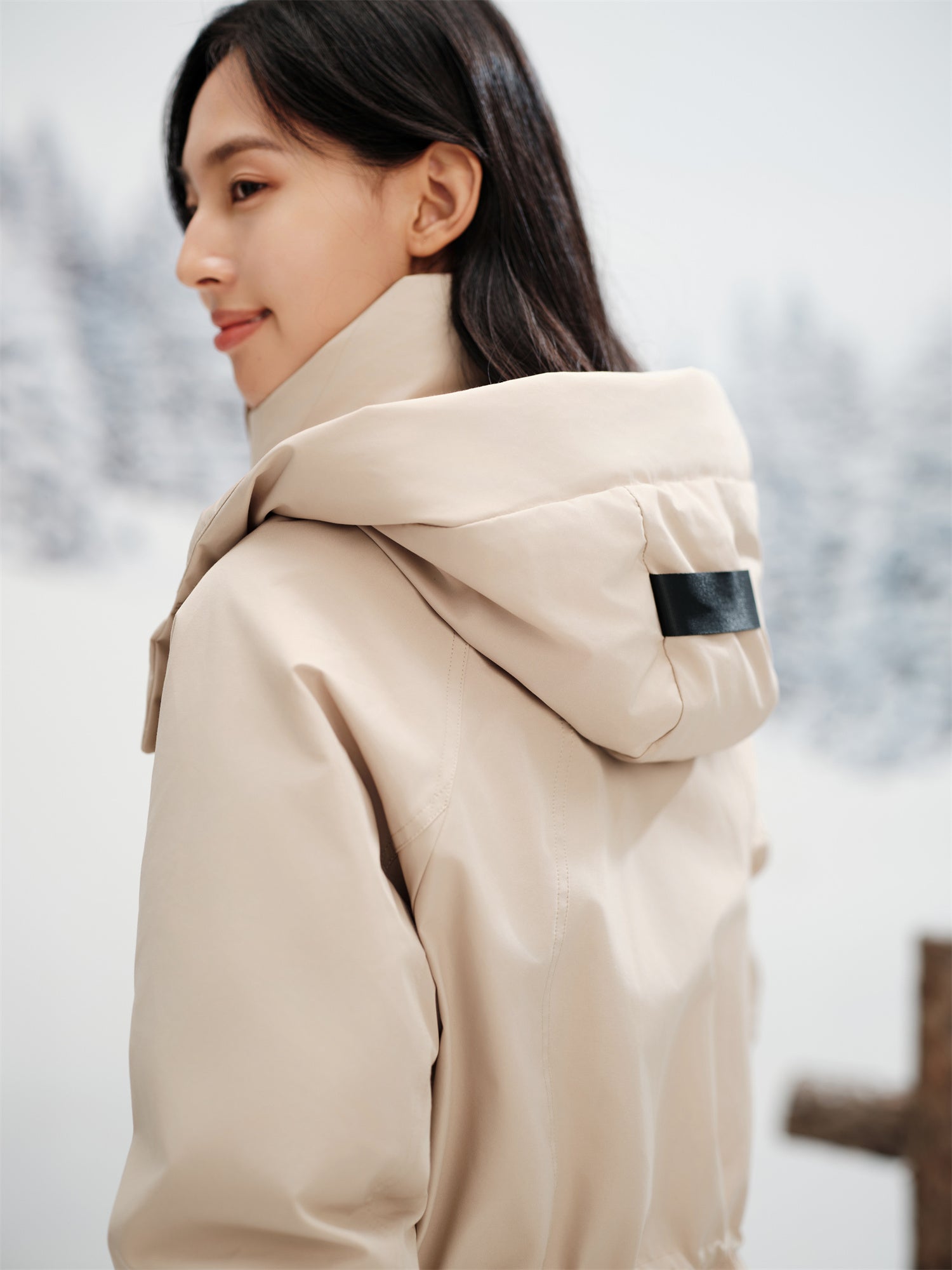 EP YAYING Waist-Cinched Lightweight Goose Down Coat EGKIAY108AE