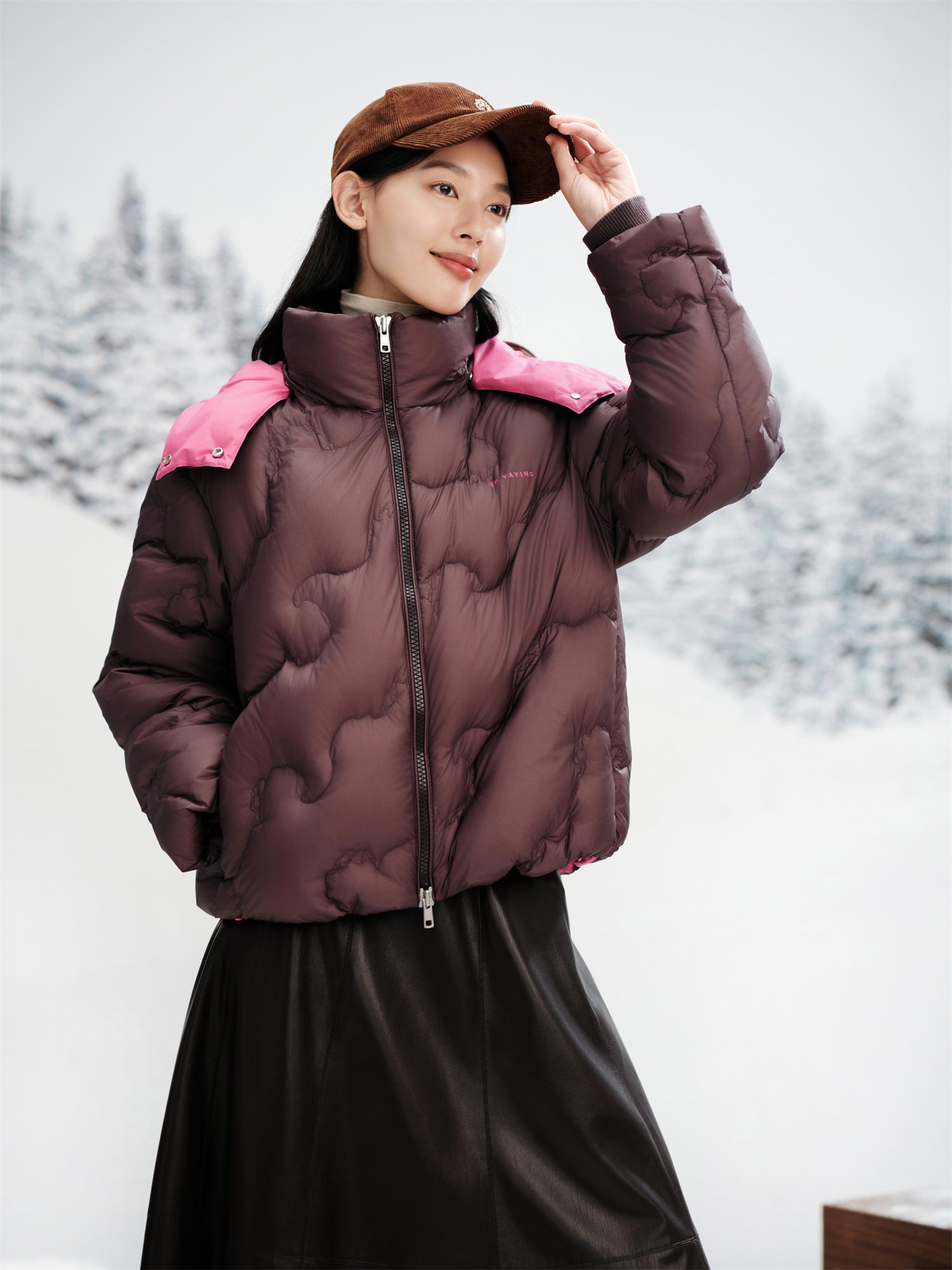 EP YAYING White Goose Down Hooded Jacket EGKIAY139AP